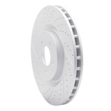 R1 07-14 Ford Mustang Front Left Drilled & Slotted Geo-Carbon Rotor