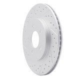 R1 05-14 Ford Mustang Rear Left Drilled & Slotted Geo-Carbon Rotor