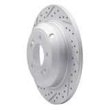 R1 18-23 Genesis G70 Rear Left Drilled & Slotted Geo-Carbon Rotor