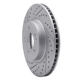 R1 18-23 Genesis G70 Front Right Drilled & Slotted Geo-Carbon Rotor