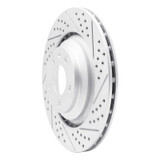 R1 05-11 Audi A6 Quattro Rear Right Drilled & Slotted Geo-Carbon Rotor