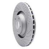 R1 05-11 Audi A6 Quattro Front Right Drilled & Slotted Geo-Carbon Rotor