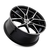 Kraze KR196 Evolve 19x8.5 / 5x112 BP / 40mm Offset / 66.56mm Hub Gloss Black Machined Wheel