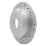 R1 09-10 Kia Borrego Rear Left Drilled & Slotted Geo-Carbon Rotor