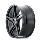 Kraze KR195 Milano 20x8.5 / 5x120 BP / 38mm Offset / 74.1mm Hub Satin Black Wheel