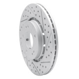 R1 09-15 Mitsubishi Lancer Front Right Drilled & Slotted Geo-Carbon Rotor