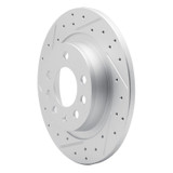 R1 06-10 Pontiac Solstice Rear Left Drilled & Slotted Geo-Carbon Rotor