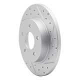 R1 04-12 Chevrolet Cobalt Rear Right Drilled & Slotted Geo-Carbon Rotor