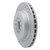 R1 03-05 Jaguar Super V8 Front Left Drilled & Slotted Geo-Carbon Rotor