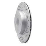 R1 19-25 Infiniti Qx55 Rear Right Drilled & Slotted Geo-Carbon Rotor