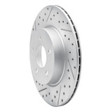 R1 19-25 Infiniti Qx50 Rear Left Drilled & Slotted Geo-Carbon Rotor