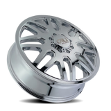 Cali Off-Road 9115D Invader Dually 22x8.25 / 8x165.1 BP / 115mm Offset / 121.3mm Hub Chrome Wheel