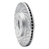 R1 02-17 Infiniti Q45 Front Left Drilled & Slotted Geo-Carbon Rotor