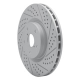 R1 05-20 Subaru WRX Front Right Drilled & Slotted Geo-Carbon Rotor