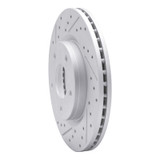 R1 13-19 Nissan Sentra Front Left Drilled & Slotted Geo-Carbon Rotor
