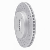 R1 07-17 Nissan Versa Front Right Drilled & Slotted Geo-Carbon Rotor