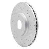 R1 03-05 Nissan Murano Front Right Drilled & Slotted Geo-Carbon Rotor