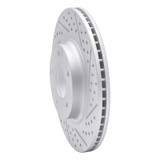 R1 02-06 Infiniti I35 Front Right Drilled & Slotted Geo-Carbon Rotor