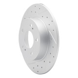 R1 94-04 Infiniti I30 Rear Left Drilled & Slotted Geo-Carbon Rotor