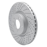 R1 18-24 Land Rover Range Rover Front Left Drilled & Slotted Geo-Carbon Rotor