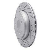 R1 10-13 Land Rover Range Rover Sport Rear Left Drilled & Slotted Geo-Carbon Rotor
