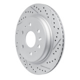 R1 19-26 Cadillac Escalade Rear Right Drilled & Slotted Geo-Carbon Rotor