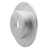 R1 99-10 Saab 9-5 Rear Left Drilled & Slotted Geo-Carbon Rotor