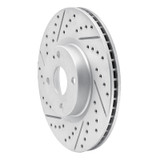 R1 16-25 Mazda MX-5 Miata Front Left Drilled & Slotted Geo-Carbon Rotor