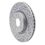 R1 05-25 Audi Q2 (Mexico) Front Left Drilled & Slotted Geo-Carbon Rotor