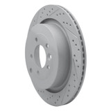 R1 05-16 Land Rover LR3 Rear Left Drilled & Slotted Geo-Carbon Rotor
