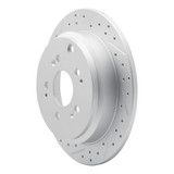 R1 05-10 Honda Odyssey Rear Left Drilled & Slotted Geo-Carbon Rotor