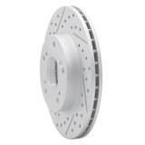 R1 02-15 Acura Rsx Front Left Drilled & Slotted Geo-Carbon Rotor