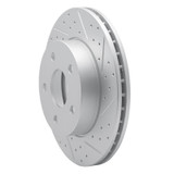 R1 99-04 Jeep Grand Cherokee Front Right Drilled & Slotted Geo-Carbon Rotor