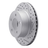 R1 90-99 Jeep Grand Cherokee Front Right Drilled & Slotted Geo-Carbon Rotor