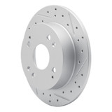 R1 92-97 Acura Cl Rear Right Drilled & Slotted Geo-Carbon Rotor
