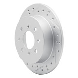 R1 88-01 Acura Integra Rear Left Drilled & Slotted Geo-Carbon Rotor