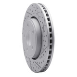 R1 11-22 Dodge Durango Front Right Drilled & Slotted Geo-Carbon Rotor