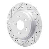 R1 14-20 Acura Rlx Rear Left Drilled & Slotted Geo-Carbon Rotor