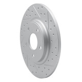 R1 12-20 Chrysler Town & Country Rear Right Drilled & Slotted Geo-Carbon Rotor
