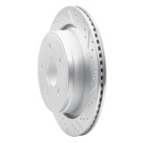 R1 02-24 Chrysler Aspen Rear Right Drilled & Slotted Geo-Carbon Rotor