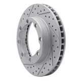 R1 88-00 Chevrolet Suburban 1500 Front Left Drilled & Slotted Geo-Carbon Rotor