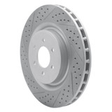 R1 03-17 Dodge Viper Rear Left Drilled & Slotted Geo-Carbon Rotor