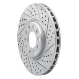 R1 13-23 Chrysler 200 Front Right Drilled & Slotted Geo-Carbon Rotor