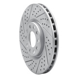 R1 13-23 Chrysler 200 Front Left Drilled & Slotted Geo-Carbon Rotor