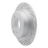 R1 07-17 Chrysler Sebring Rear Left Drilled & Slotted Geo-Carbon Rotor
