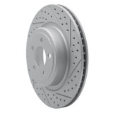 R1 06-23 Dodge Charger Rear Right Drilled & Slotted Geo-Carbon Rotor