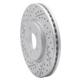 R1 03-09 Chrysler Pt Cruiser Front Left Drilled & Slotted Geo-Carbon Rotor