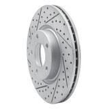 R1 04-15 Mazda 3 Front Left Drilled & Slotted Geo-Carbon Rotor