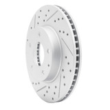 R1 14-24 Mazda 3 Front Left Drilled & Slotted Geo-Carbon Rotor