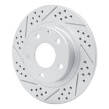 R1 14-21 Mazda 6 Rear Left Drilled & Slotted Geo-Carbon Rotor
